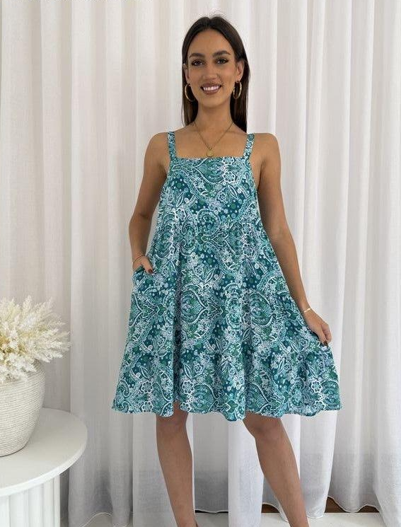 miracle fashion dresses Crinkle Dress Peacock 135